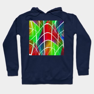 Green and red waves Hoodie